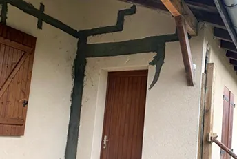 Maison ayant reçu un Traitement pour les fissures.